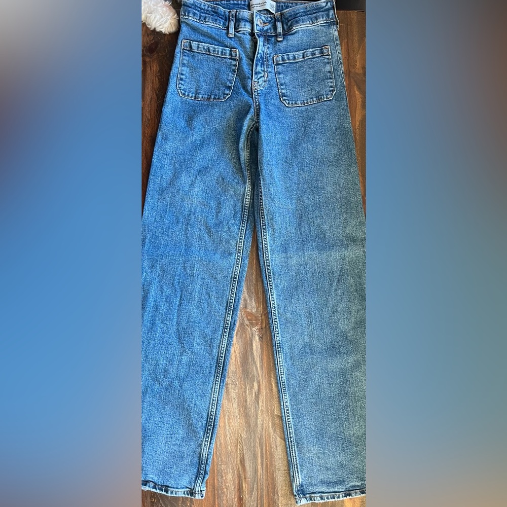 abercrombie kids Blue Straight-Leg Denim Jeans